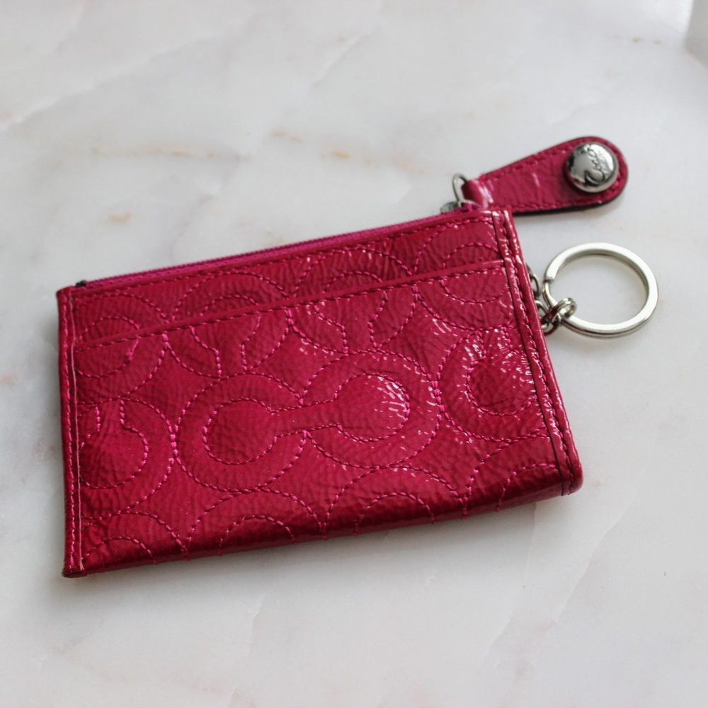 Coach Key Pouch - pink